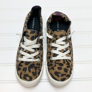 Madden Girl canvas leopard print sneaker EUC 7